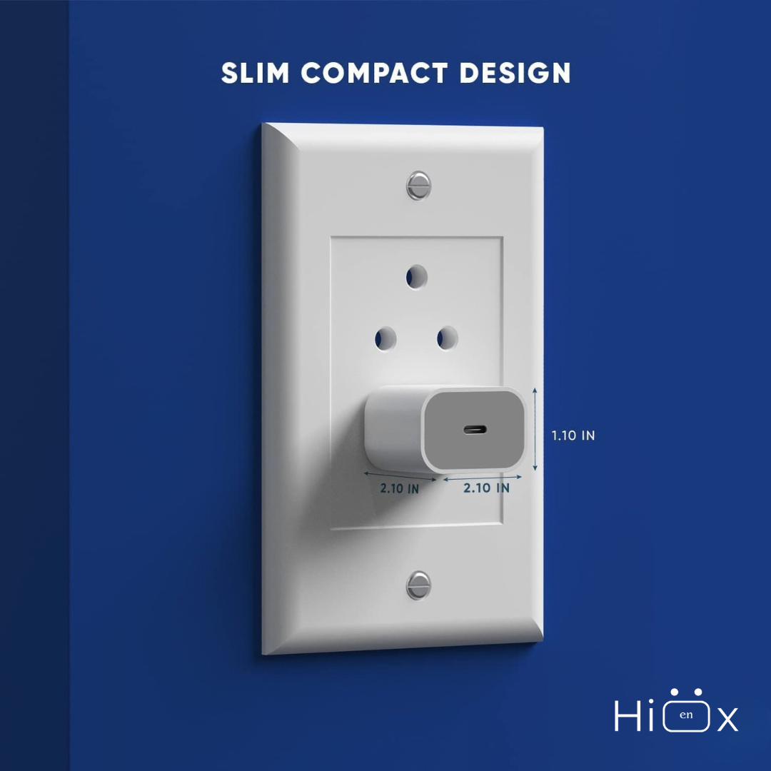 HIENX 20W Fast Charger for iPhone – USB-C PD Wall Adapter Compatible with iPhone 15, 14, 13, 12 Series