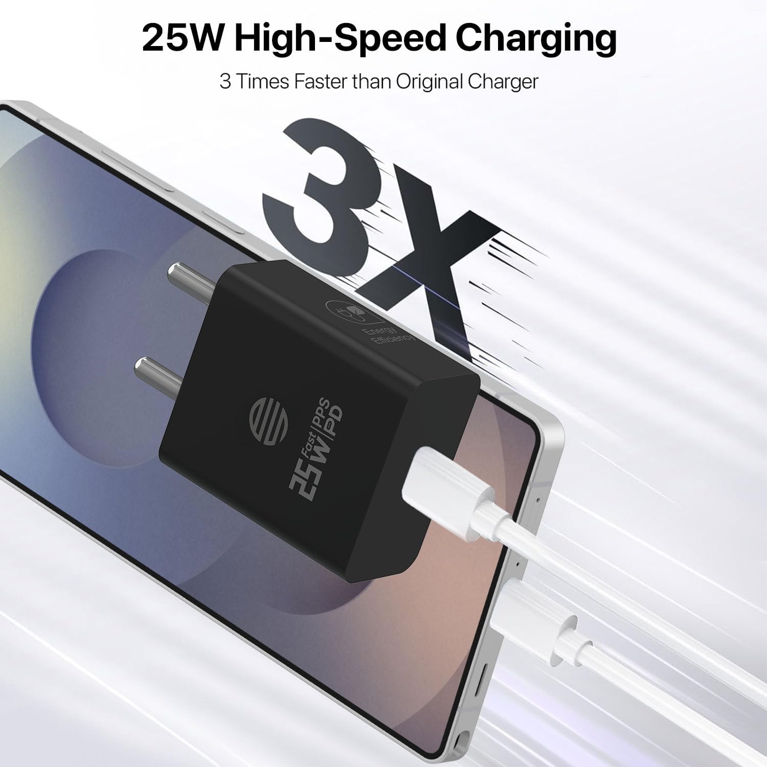 25W Samsung Charger Adapter USB Type C for Samsung Galaxy Z Fold 6/5/4,Z Flip6/5/4, S25/S24/S24+/S24 Ultra, S23/S23+/S23 Ultra/S23 FE with PD 3.0 Fast Charging
